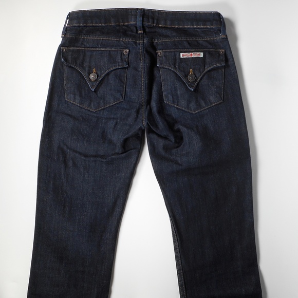 Hudson Carly Signature 25 Straight Leg  Dark Wash Lisbon Jeans Flap Pockets - Picture 7 of 11